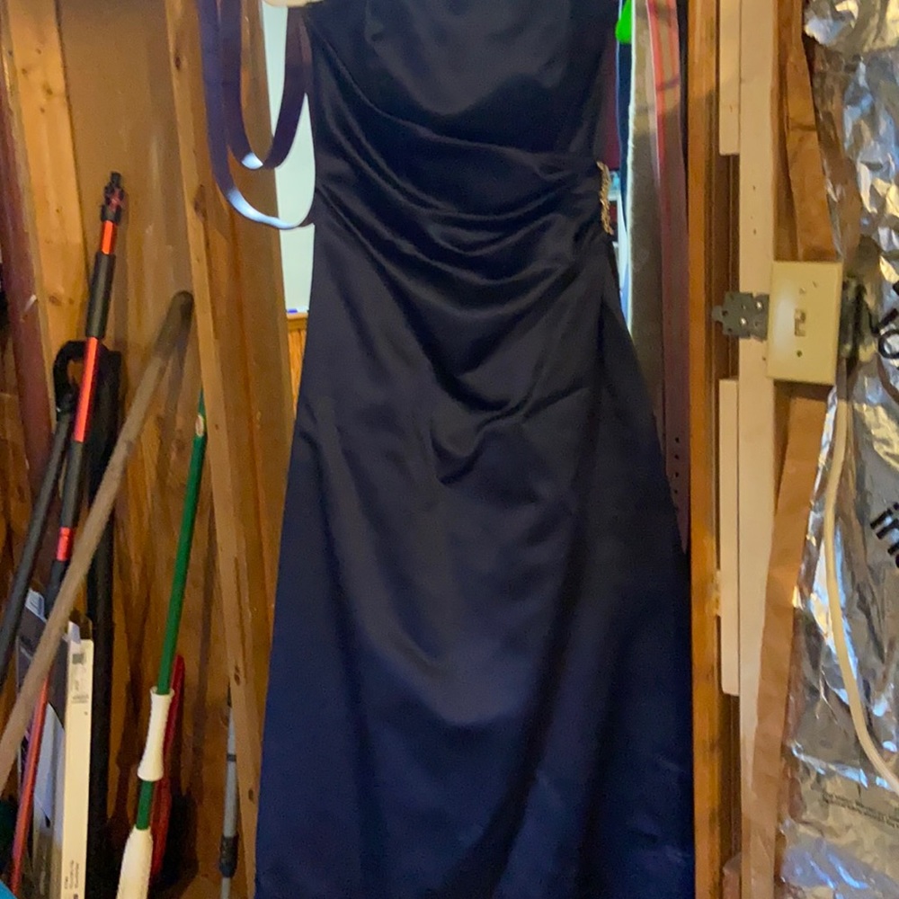 Navy full length dress